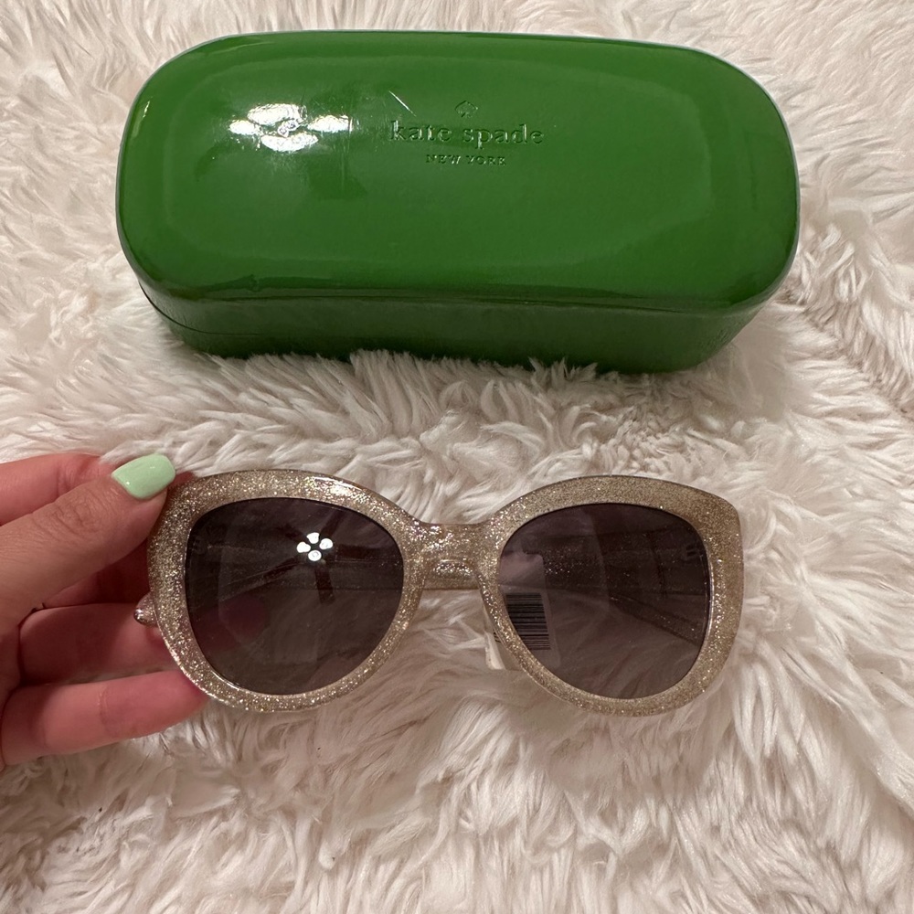 Kate Spade Glitter Gold Sunglasses